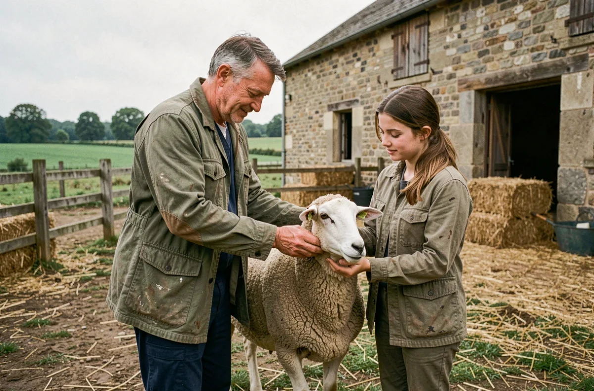 L'Arche de Noé à Saint-Phal : vétérinaire rural examinant un mouton dans une ferme de l'Aube