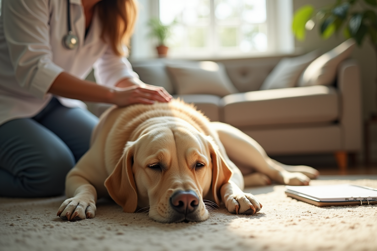 chien vomissement